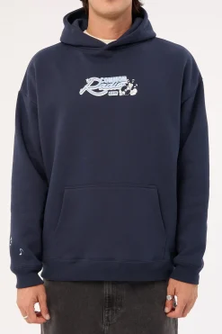 Radio Boxy Hoodie Navy