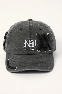 Rage Lace Cap Washed Black