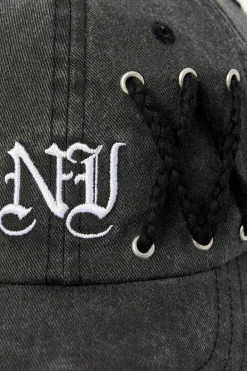 Rage Lace Cap Washed Black