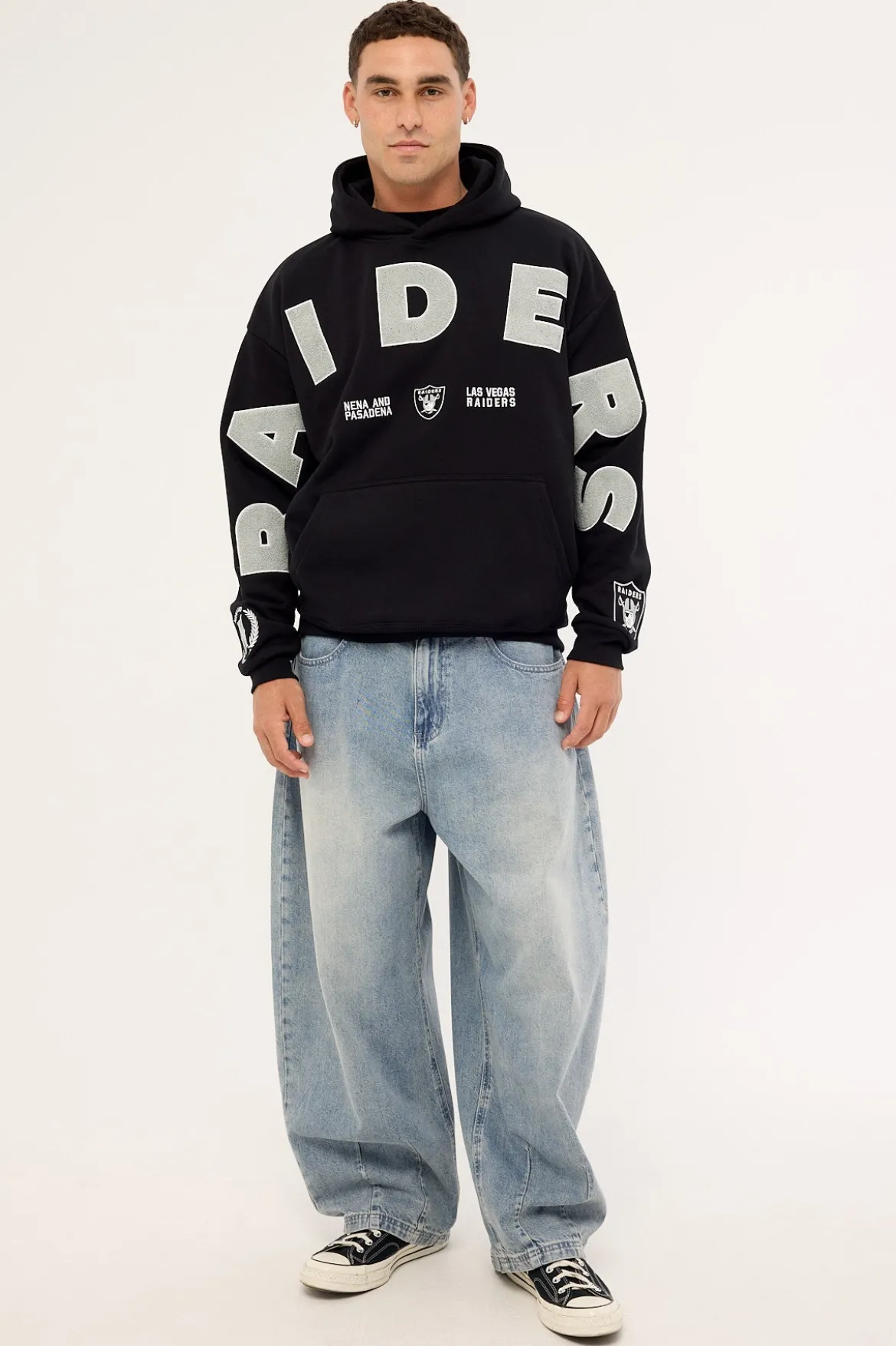 Raiders Arch Hoodie Jet Black