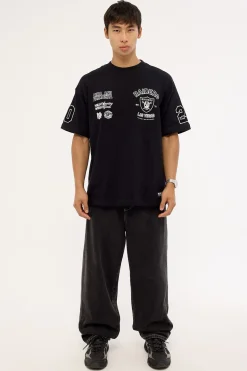 Raiders Established Loopback Tee Jet Black