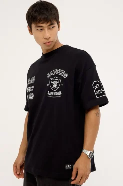 Raiders Established Loopback Tee Jet Black