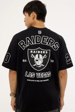 Raiders Established Loopback Tee Jet Black
