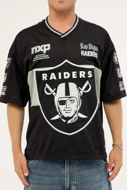 Raiders Goal Mesh Tee Jet Black