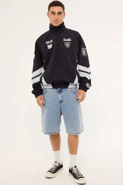 Raiders Racing Jacket Jet Black/Silver