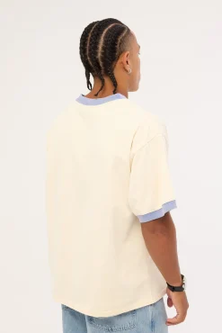 Raised by Fire Ringer Tee Vintage White/Blue