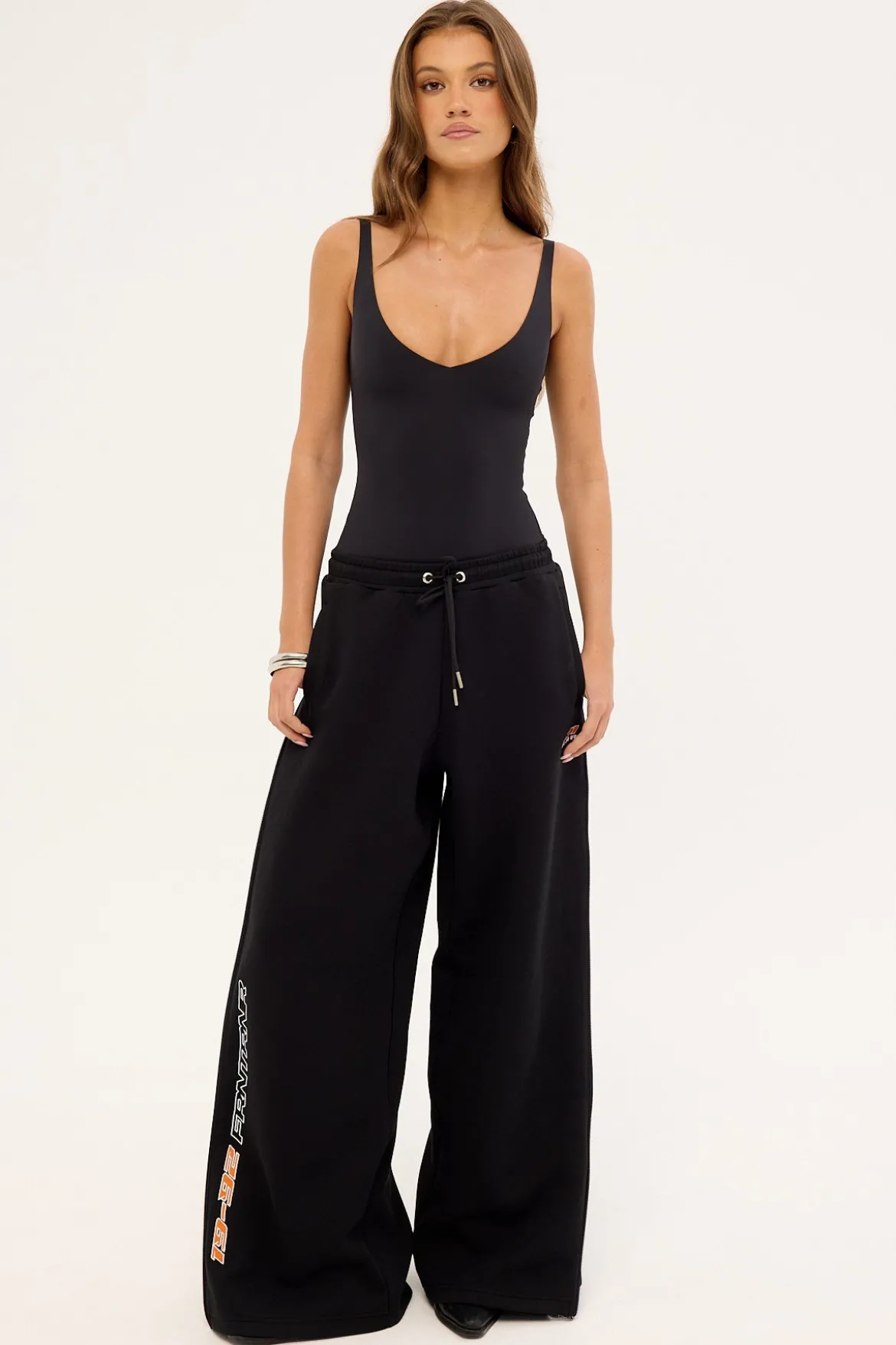 Rally Wide Leg Pant Black Camo