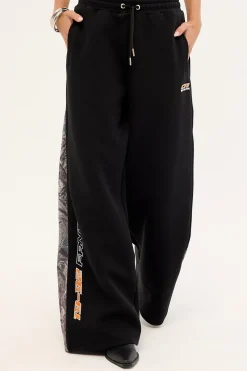 Rally Wide Leg Pant Black Camo
