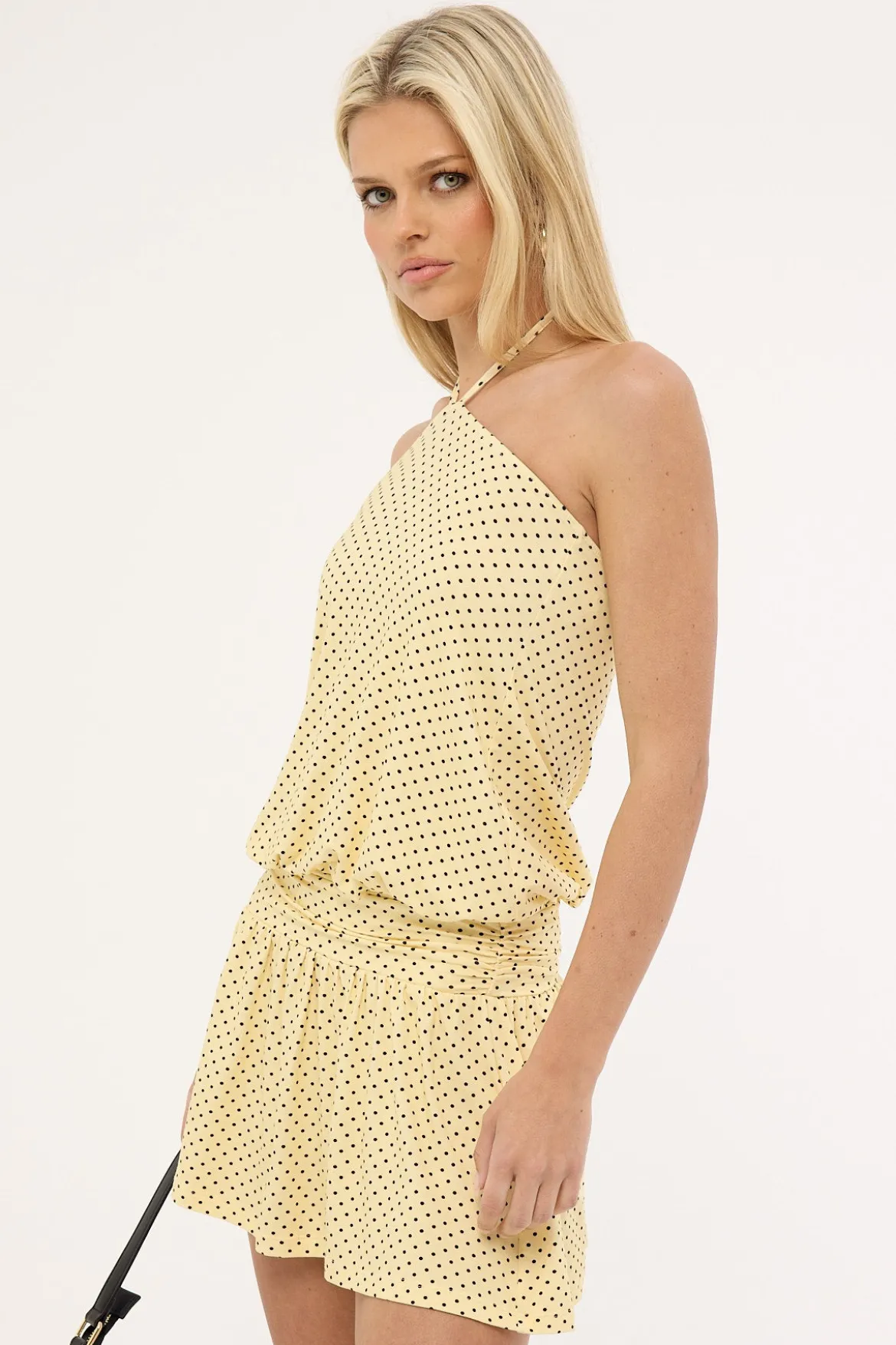 Ramira Dress Micro Polka Butter Yellow