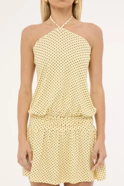 Ramira Dress Micro Polka Butter Yellow