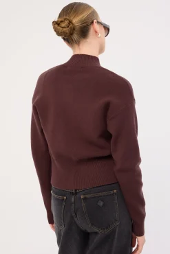 Rana Zip Up Cardigan Bitter Chocolate