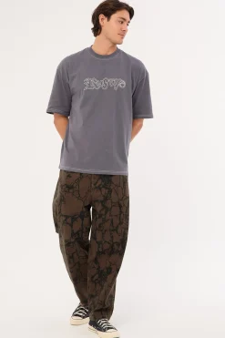 Ransom Script Short Sleeve Heavy Tee Steele