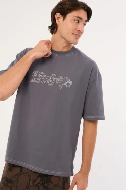 Ransom Script Short Sleeve Heavy Tee Steele