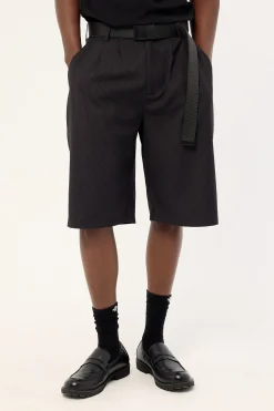 Razed Tailored Short Black Pinstripe