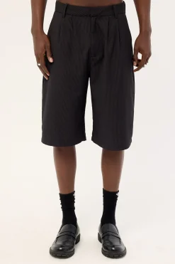 Razed Tailored Short Black Pinstripe