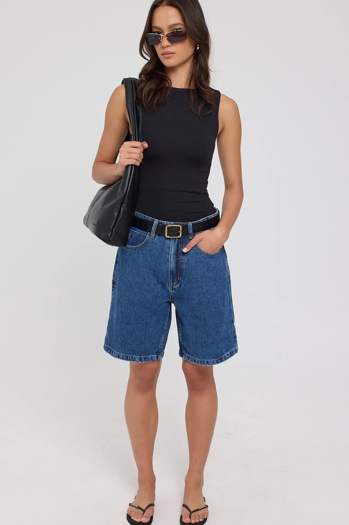 Reagan Evolution Slouch Embro Short Rinsed Blues