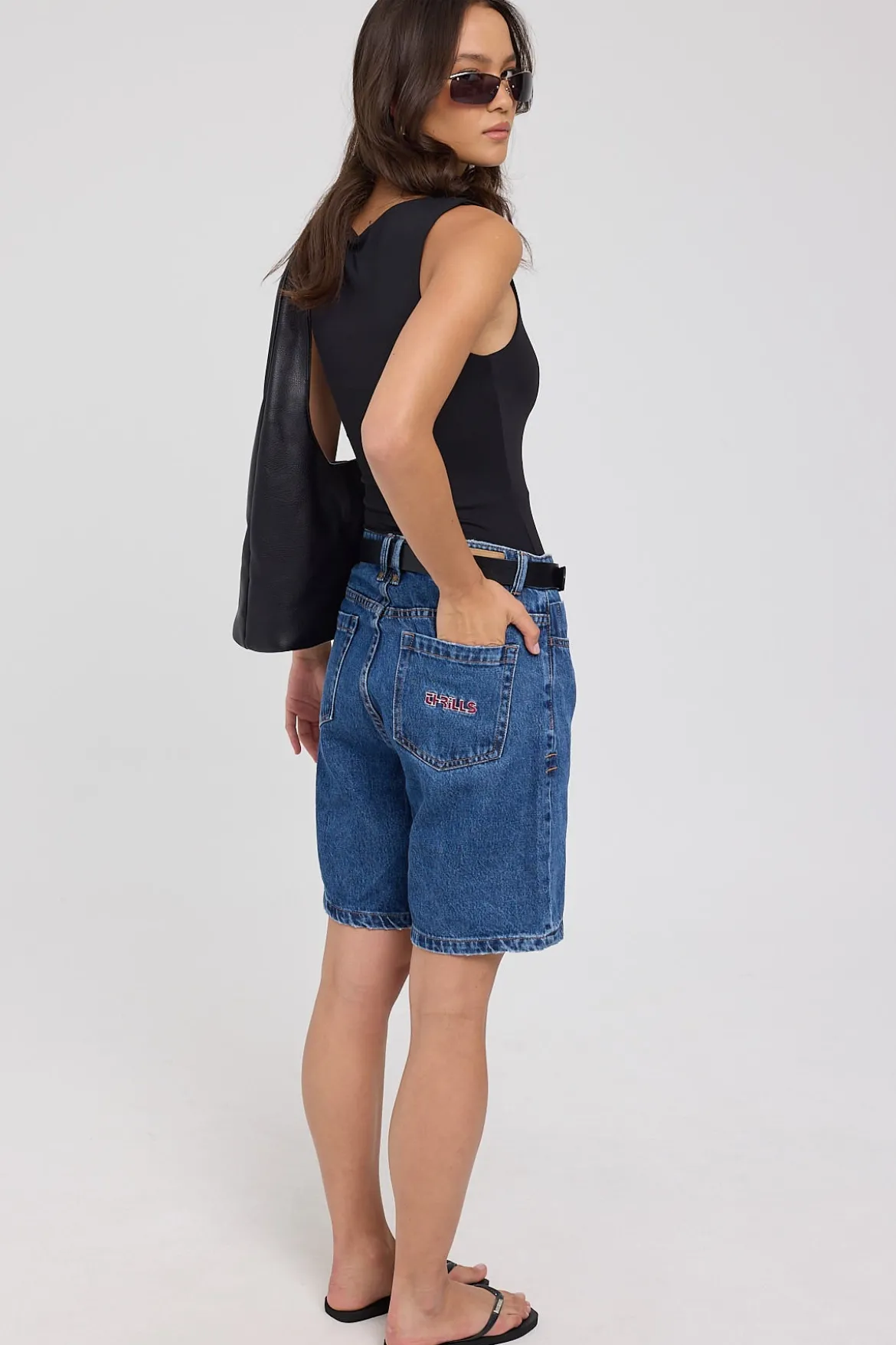 Reagan Evolution Slouch Embro Short Rinsed Blues