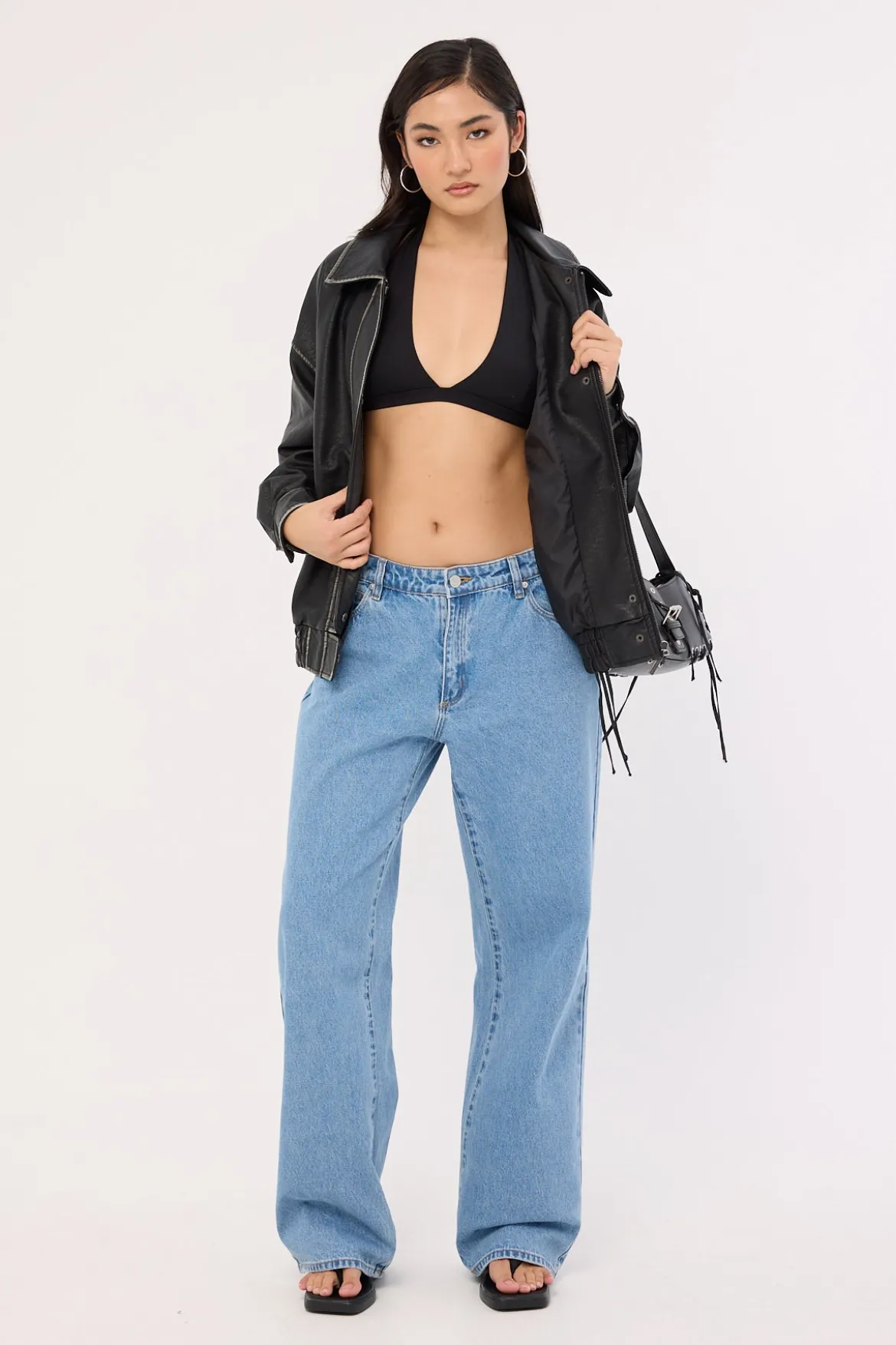 Recycled Halter Bralette Black