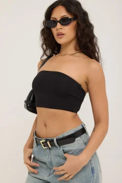 Recycled Strapless Bralette Black
