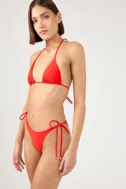 Red Roulette Bikini Bottom Red