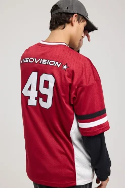 Redemption V Neck Jersey Red/White