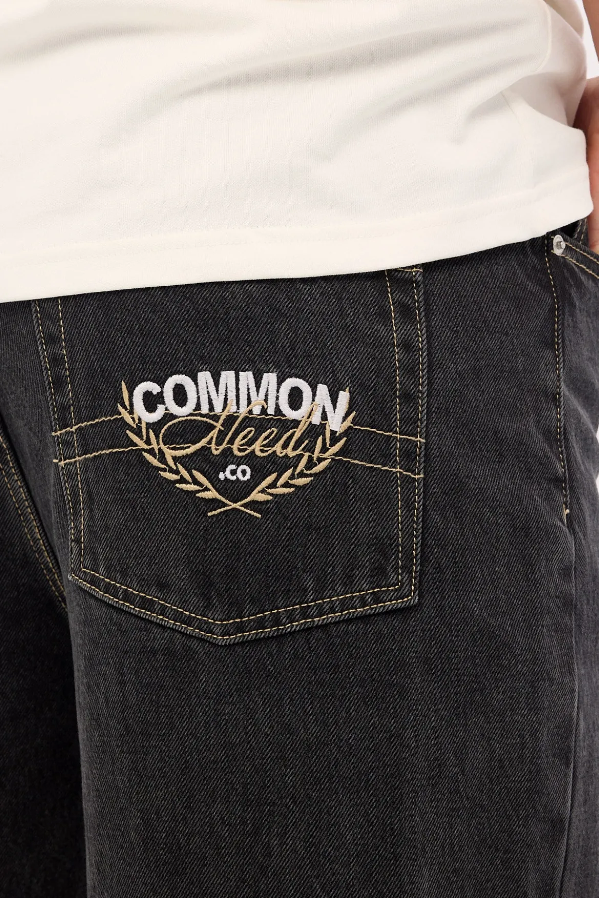Refine Baggy Jean Washed Black