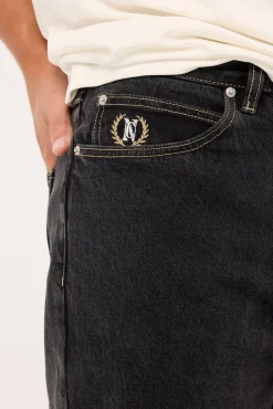 Refine Baggy Jean Washed Black