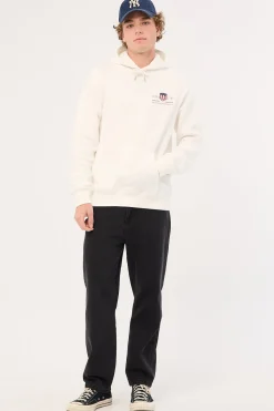 Reg Medium Archive Shield Hoodie Eggshell