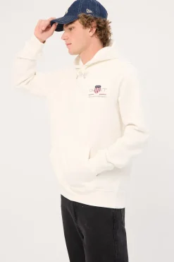 Reg Medium Archive Shield Hoodie Eggshell