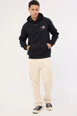Reg Medium Archive Shield Hoodie Black