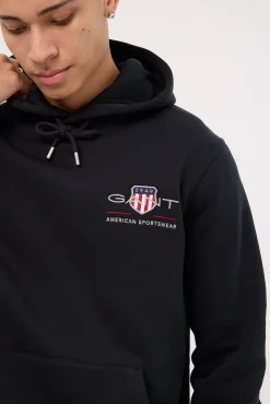 Reg Medium Archive Shield Hoodie Black