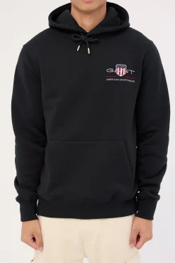 Reg Medium Archive Shield Hoodie Black