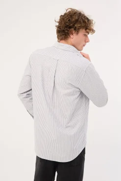 Reg Oxford Banker Stripe Shirt Persian Blue