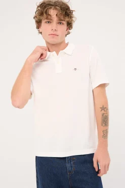 Reg Shield SS Pique Polo White