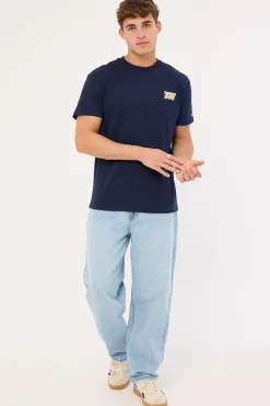 Regular Bubble Back Shortsleeve Tee Dark Night Navy