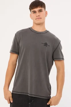 Regular Small Tonal Crest Tee Black