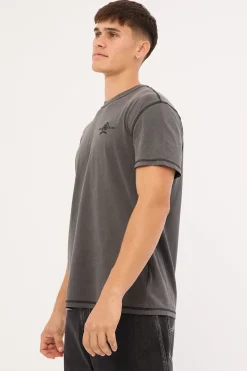 Regular Small Tonal Crest Tee Black