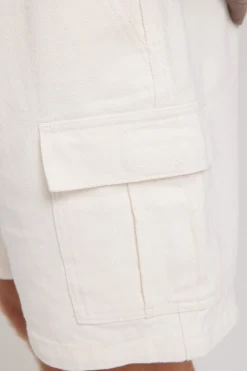 Relaxed Cargo Short White