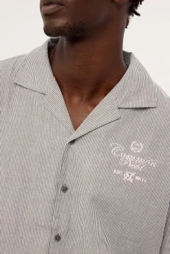 Relay Boxy Cropped Resort Shirt Off Black