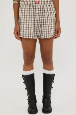 Release Check Boxer Shorts Oat/Brown Check