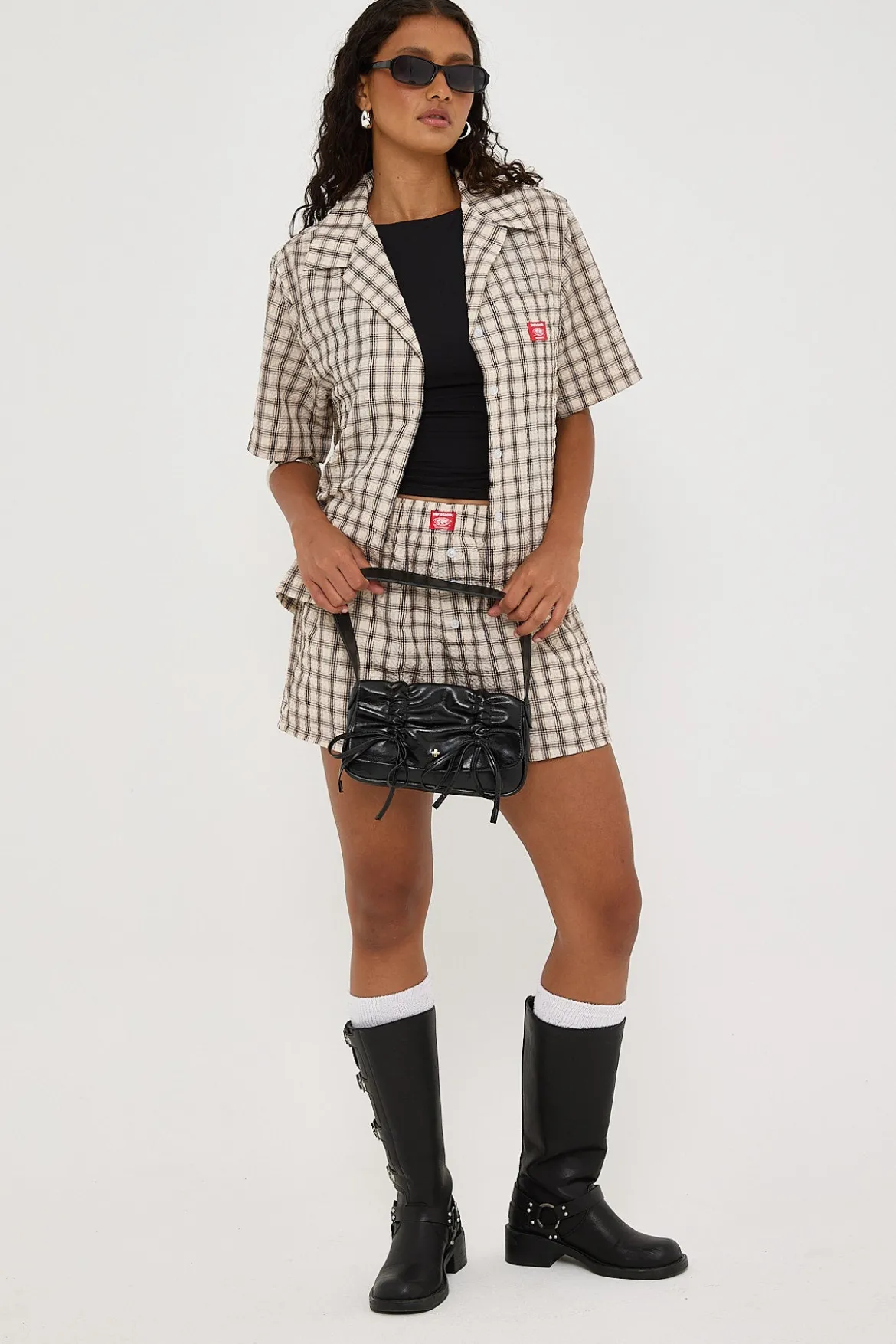 Release Check Boxer Shorts Oat/Brown Check