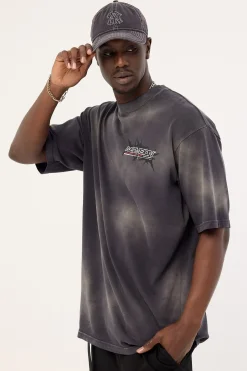 Relic Oversize Super Heavy Tee Sunfade Black