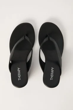 Ren Wedge Heel Black Smooth