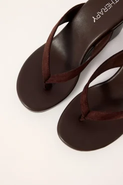 Ren Wedge Thong Heel Brown