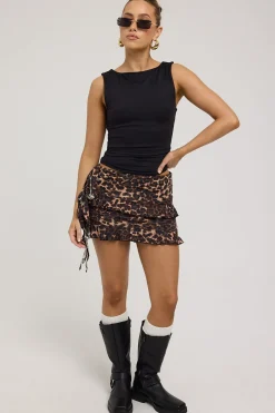 Rendezvous Mini Skirt Leopard