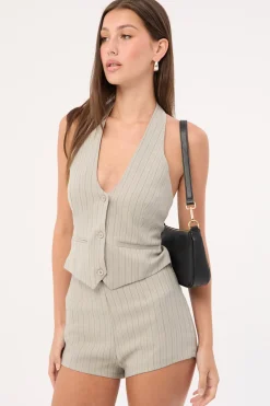 Renewal Halter Top Ash Stripe