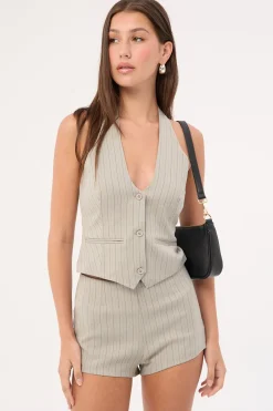 Renewal Halter Top Ash Stripe