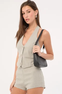 Renewal Halter Top Ash Stripe