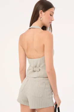 Renewal Halter Top Ash Stripe
