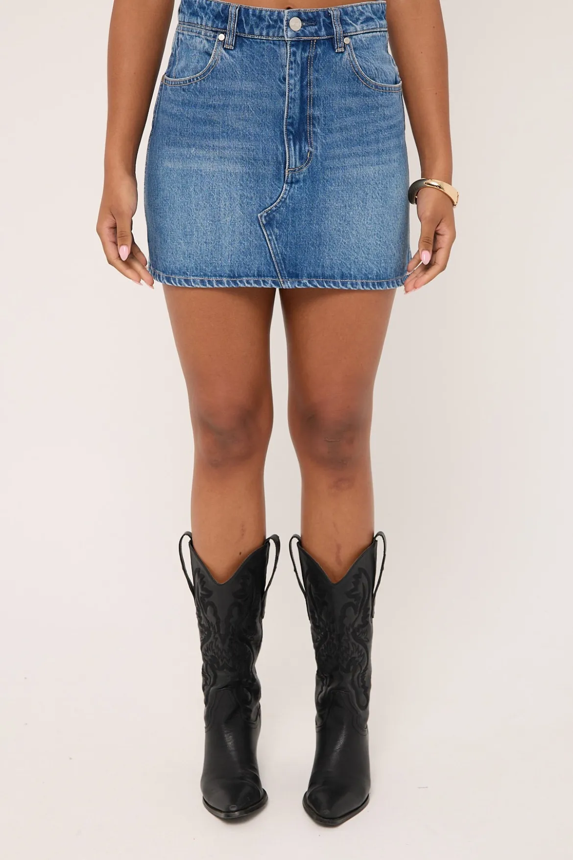 Repair Mini Denim Skirt Mid Days Indigo